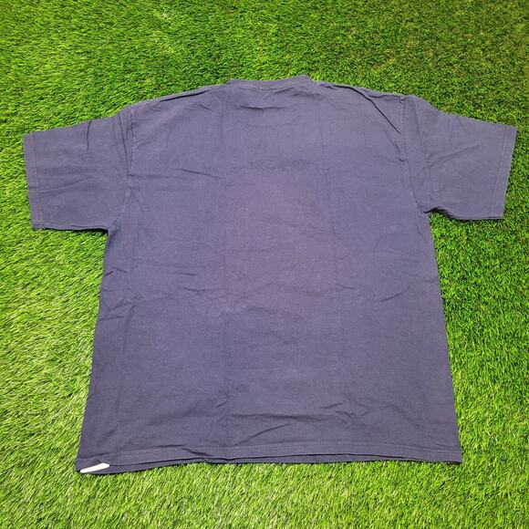 Official Majestic Tampa Bay Rays Script Logo T-Shirt Mens XXL MLB Baseball Faded - Picture 4 of 5